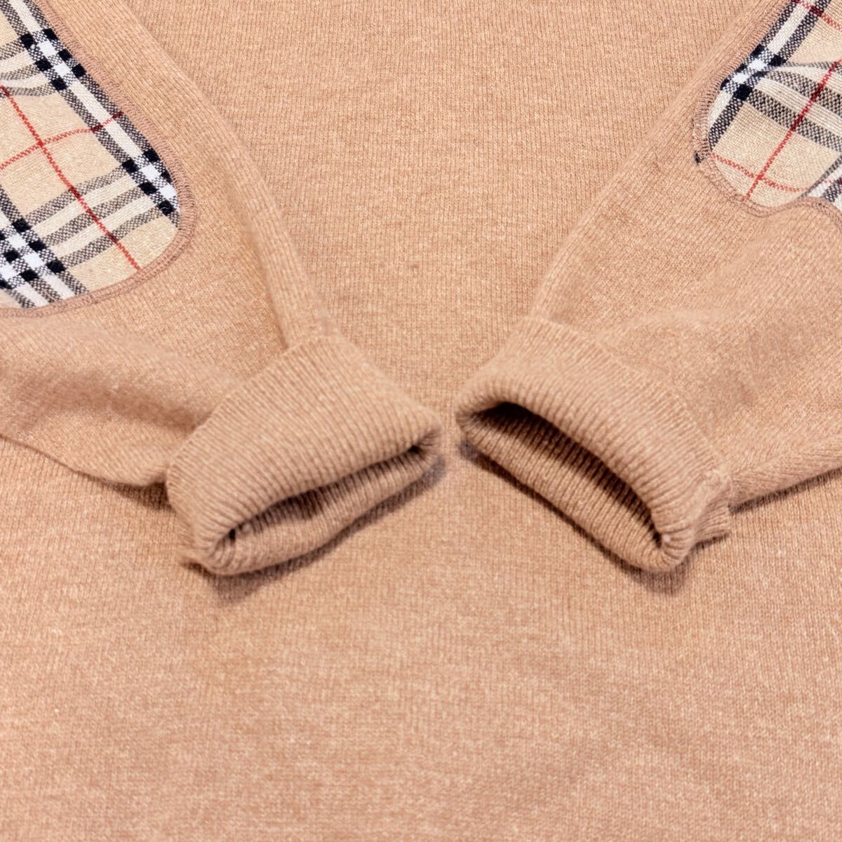 【美品/XL相当】BURBERRY LONDON バーバリーロンドン ニット セーター プルオーバー ノバチェック ロゴ刺繍 メンズ_画像6