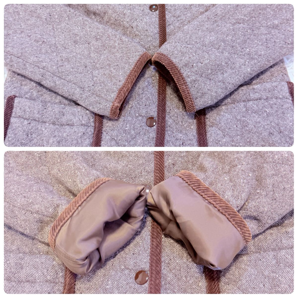 【美品】ブルックスブラザーズ BROOKS BROTHERS キルティングジャケット ブルゾン ツイード コーデュロイ 中綿 アウター M_画像6