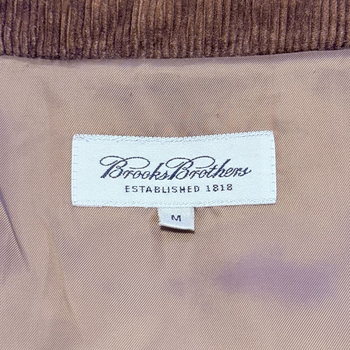 【美品】ブルックスブラザーズ BROOKS BROTHERS キルティングジャケット ブルゾン ツイード コーデュロイ 中綿 アウター M_画像9