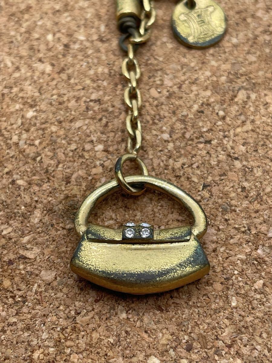 CELINE セリーヌ バック柄 ネックレス アクセサリー ジュエリー ヴィンテージ アンティーク ゴールドカラー_画像4