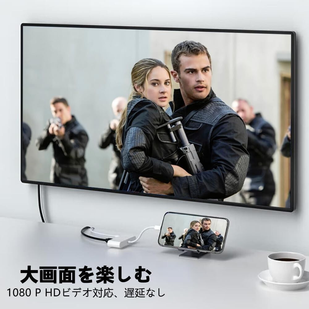 iphone HDMI変換アダプタ★Lightning iOS15対応 youtube等対応_画像4
