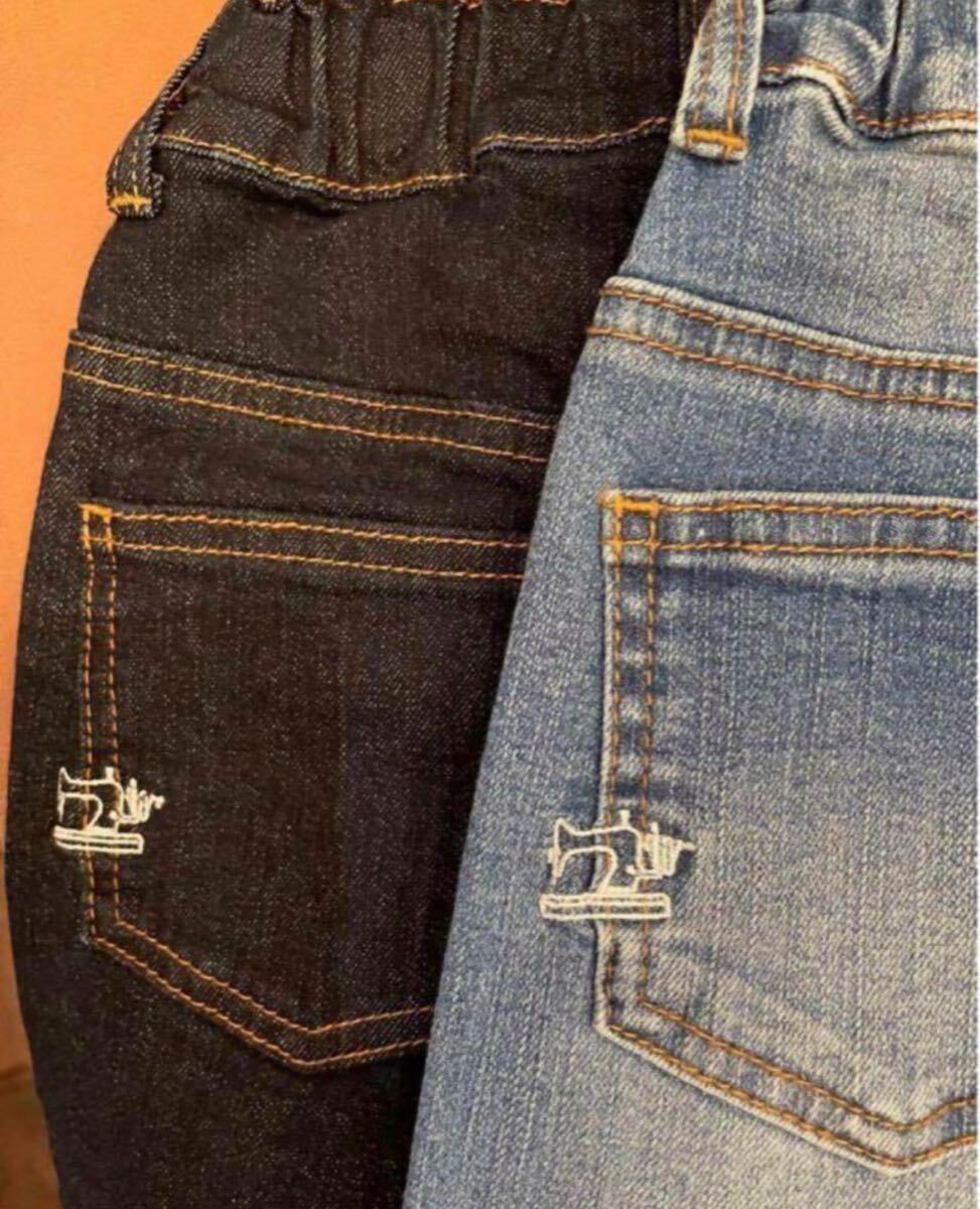 定番 オーシャンアンドグラウンド デニムテーパードパンツ1327064 WAウォッシュ160㎝_画像3