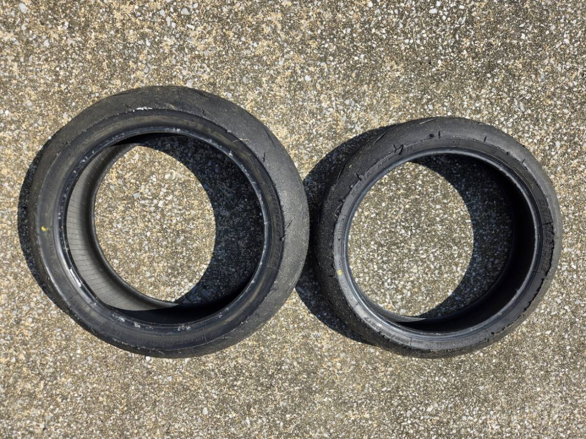 中古 ブリヂストン バトラックス BATTLAX RACING R11 前後セット 120/600R17 180/640R17 2023年_画像3