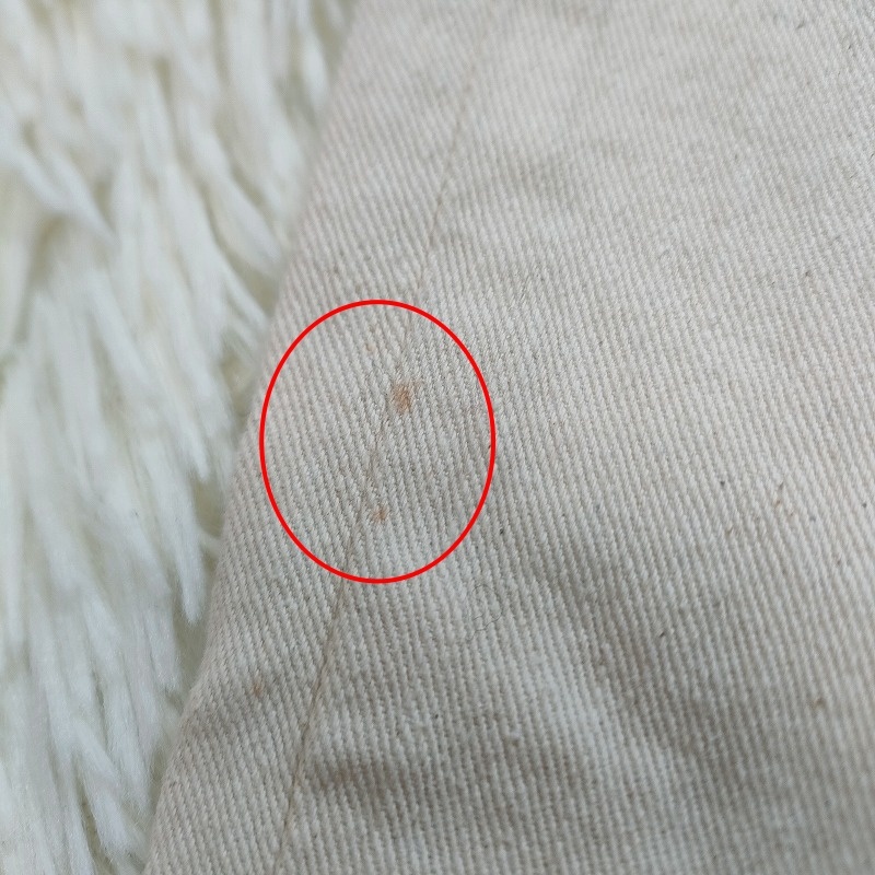 タグ付き未使用 BANANA REPUBLIC バナナリパブリック ダメージ加工デニムパンツ 26S ロールアップ プレミアムデニム アイボリー系 薄茶色_画像6