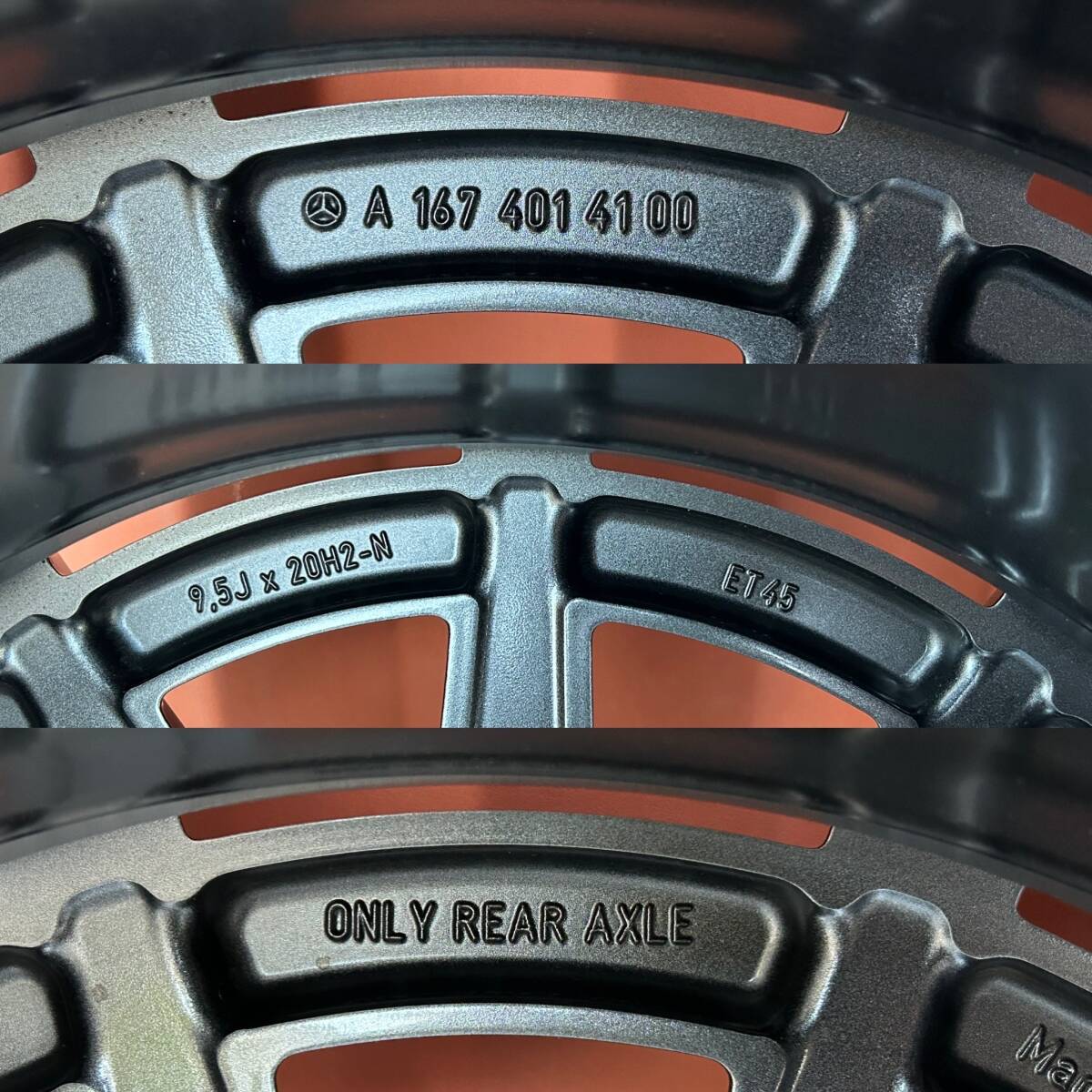 21年製 W167 X167 スタッドレス ブリザック 純正ホイール４本セット 275/50R20 GLE GLS 20インチ 空気圧センサー付 インボイス領収書発行可_画像8