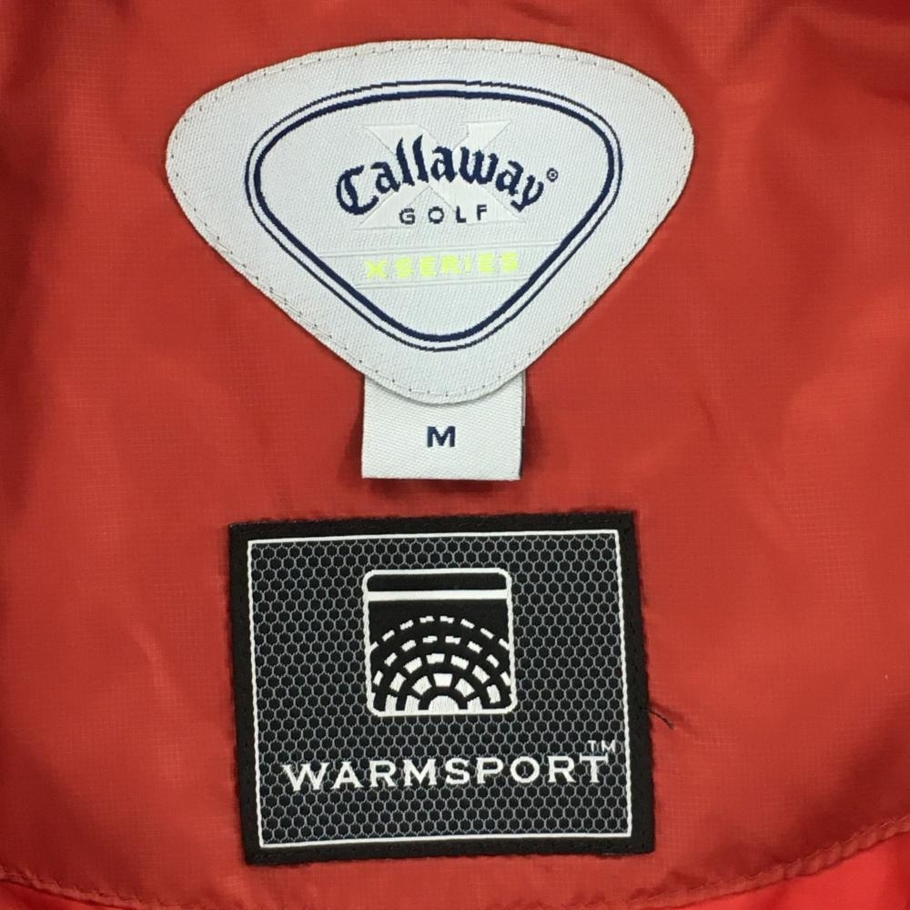 【美品】キャロウェイ 2WAY中綿ジャケット レッド バイカラー 袖着脱可 ハーフジップ メンズ M ゴルフウェア Callaway_画像4
