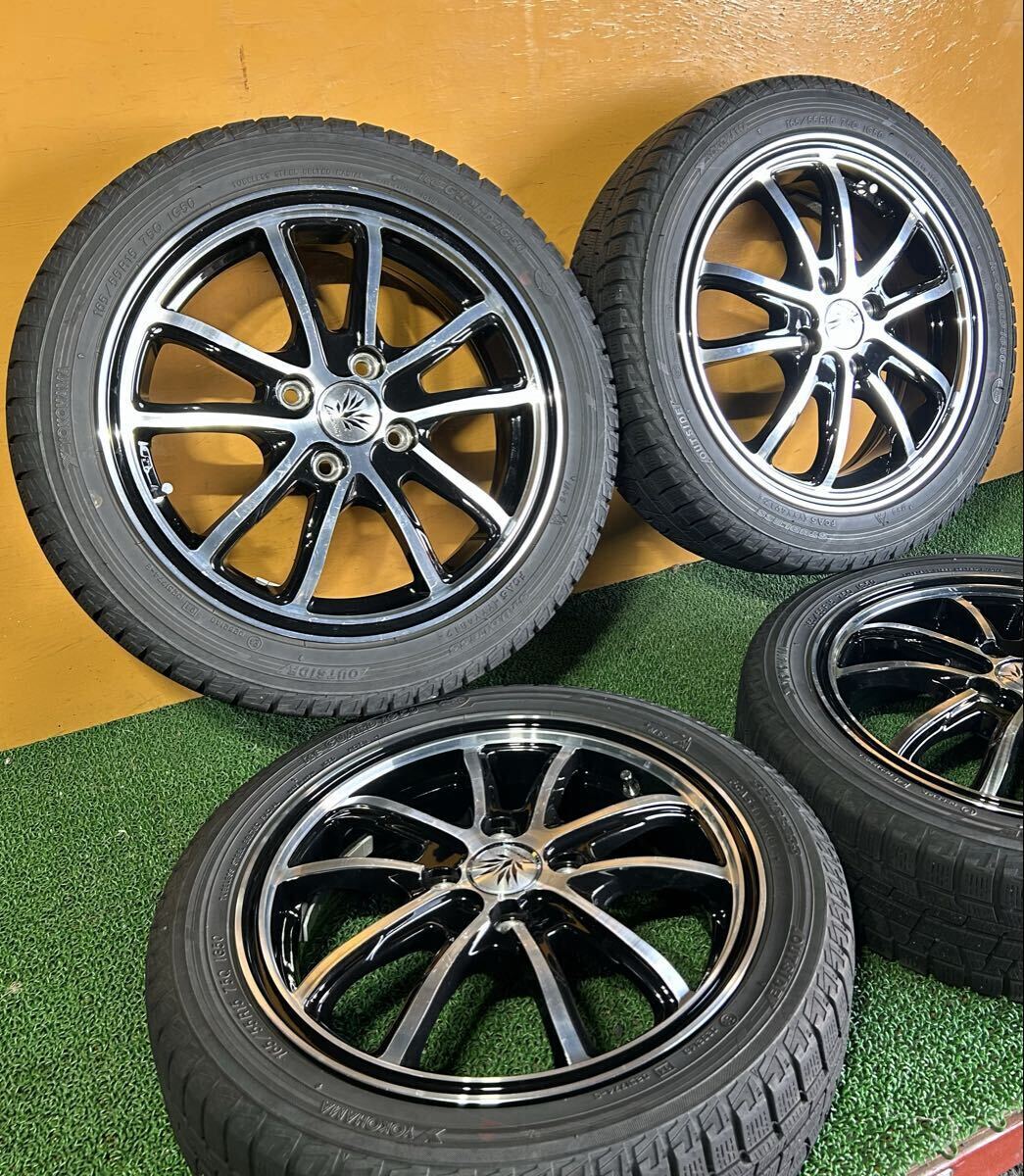* зимний 165/55R15 75Q IG50 YOKOHAMA ice GUARD iG50 *Lehrmeister[15×5.0J +45 PCD:100×4H диаметр втулки :67mm]*4 шт. комплект 