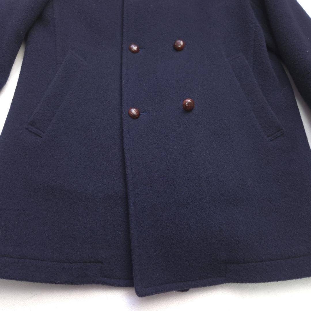 ダントン DANTON アーバンリサーチドアーズ別注 ウールモッサ ロングコート ネイビー 紺 42 L ユニセックス 秋冬_画像5