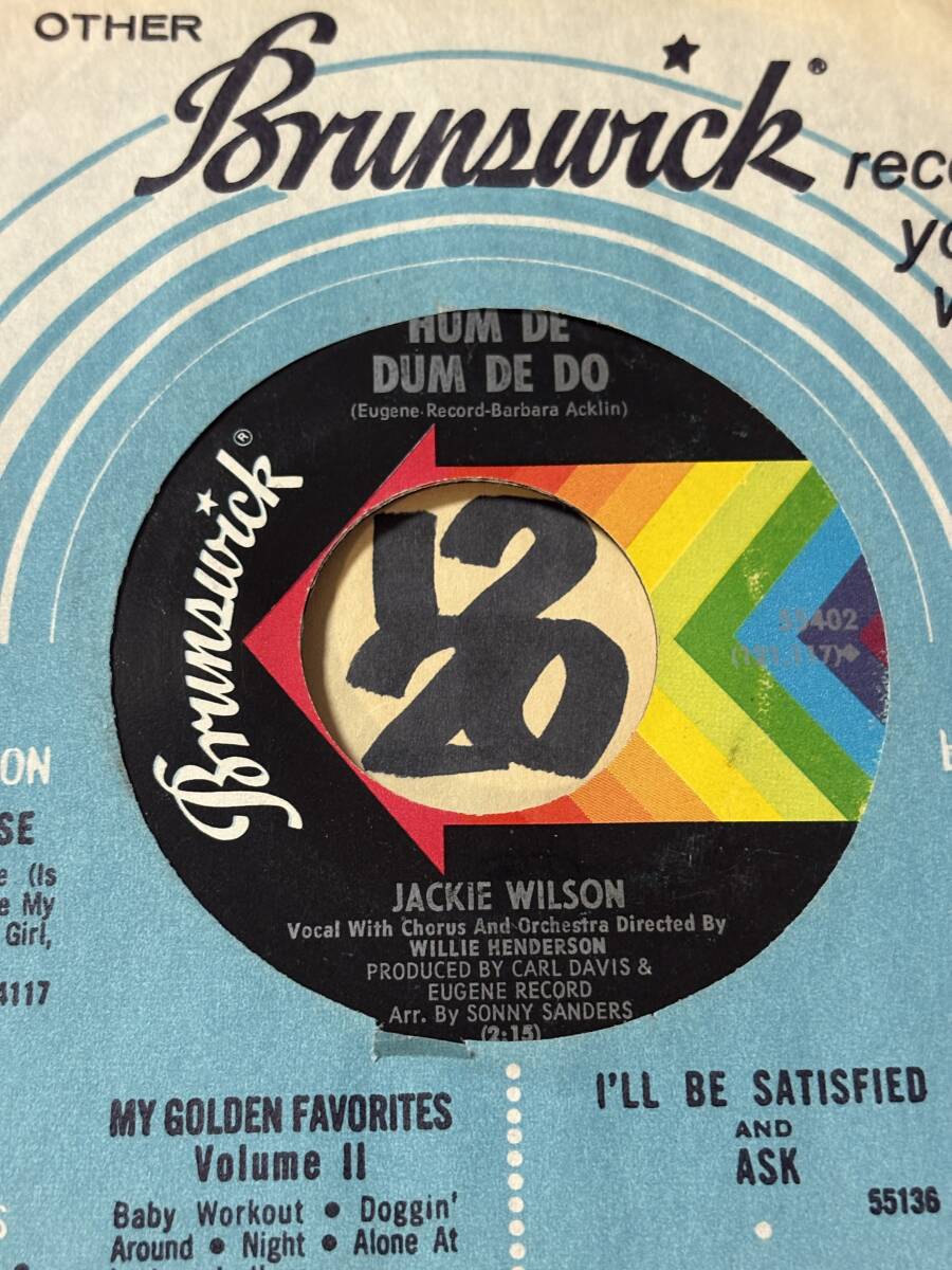試聴 JACKIE WILSON HUM DE DUM DE DO / I STILL LOVE YOU 新品 シカゴ・ファンク _画像1