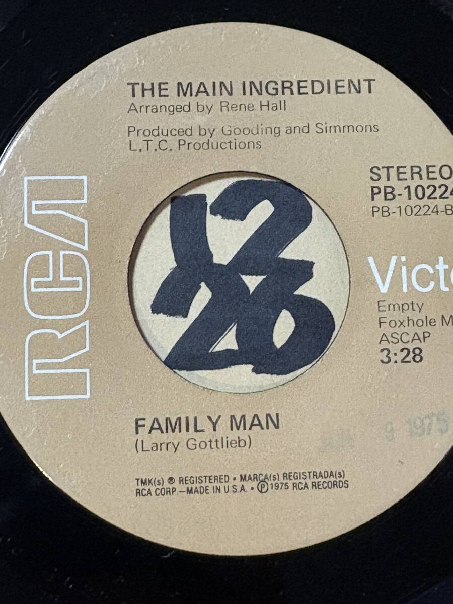 試聴 THE MAIN INGREDIENT FAMILY MAN / ROLLING DOWN A MOUNTAINSIDE 両面NM _画像1