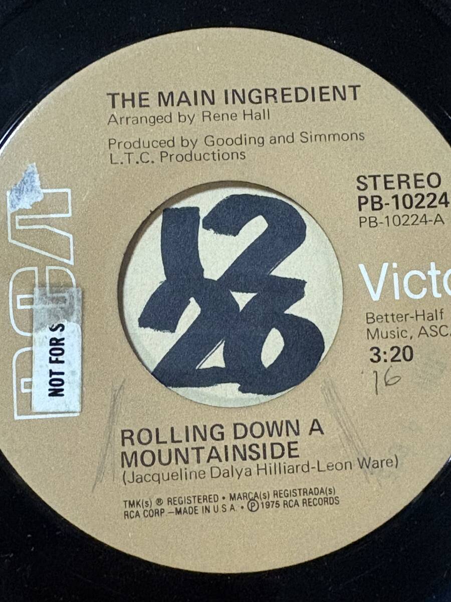 試聴 THE MAIN INGREDIENT FAMILY MAN / ROLLING DOWN A MOUNTAINSIDE 両面NM _画像2