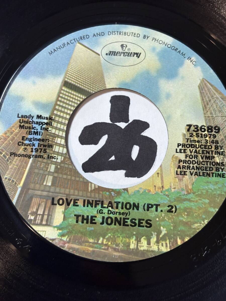 試聴 THE JONESES LOVE INFLATION PT1 PT2 新品 1975 _画像3