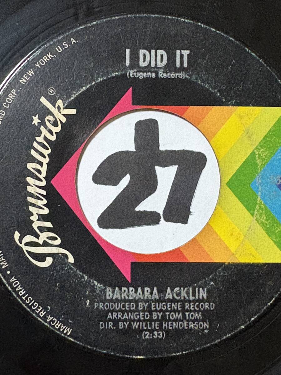試聴 BARBARA ACKLIN I’M LIVING WITH A MEMORY 両面目立った傷なし TOM TOM 84編曲 1970_画像2