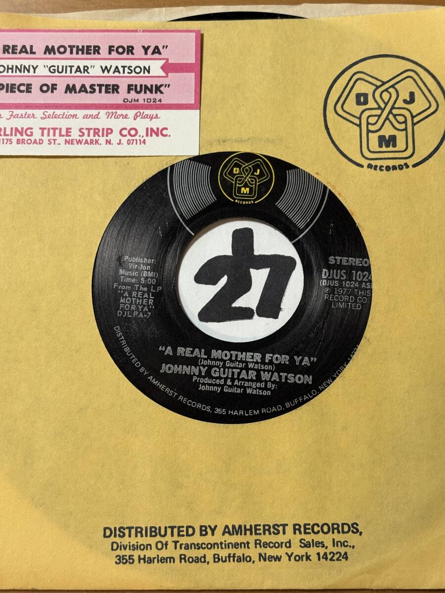 試聴 JOHNNY GUITAR WATSON A REAL MOTHER FOR YA / NOTHING LEFT TO BE DESIRED 新品 Tha Alkaholiks's Likwidationネタ_画像1