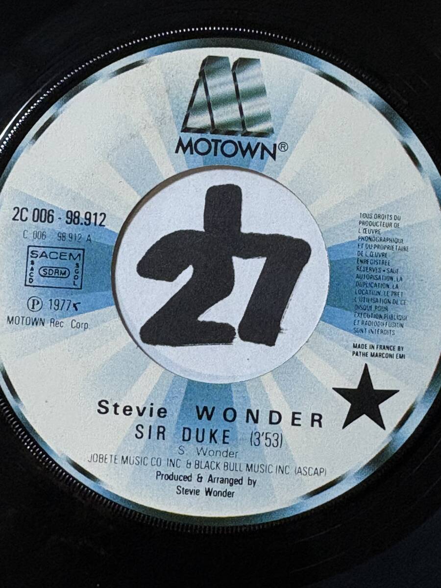 試聴 STEVIE WONDER SIR DUKE 両面EX+ 1977 _画像1
