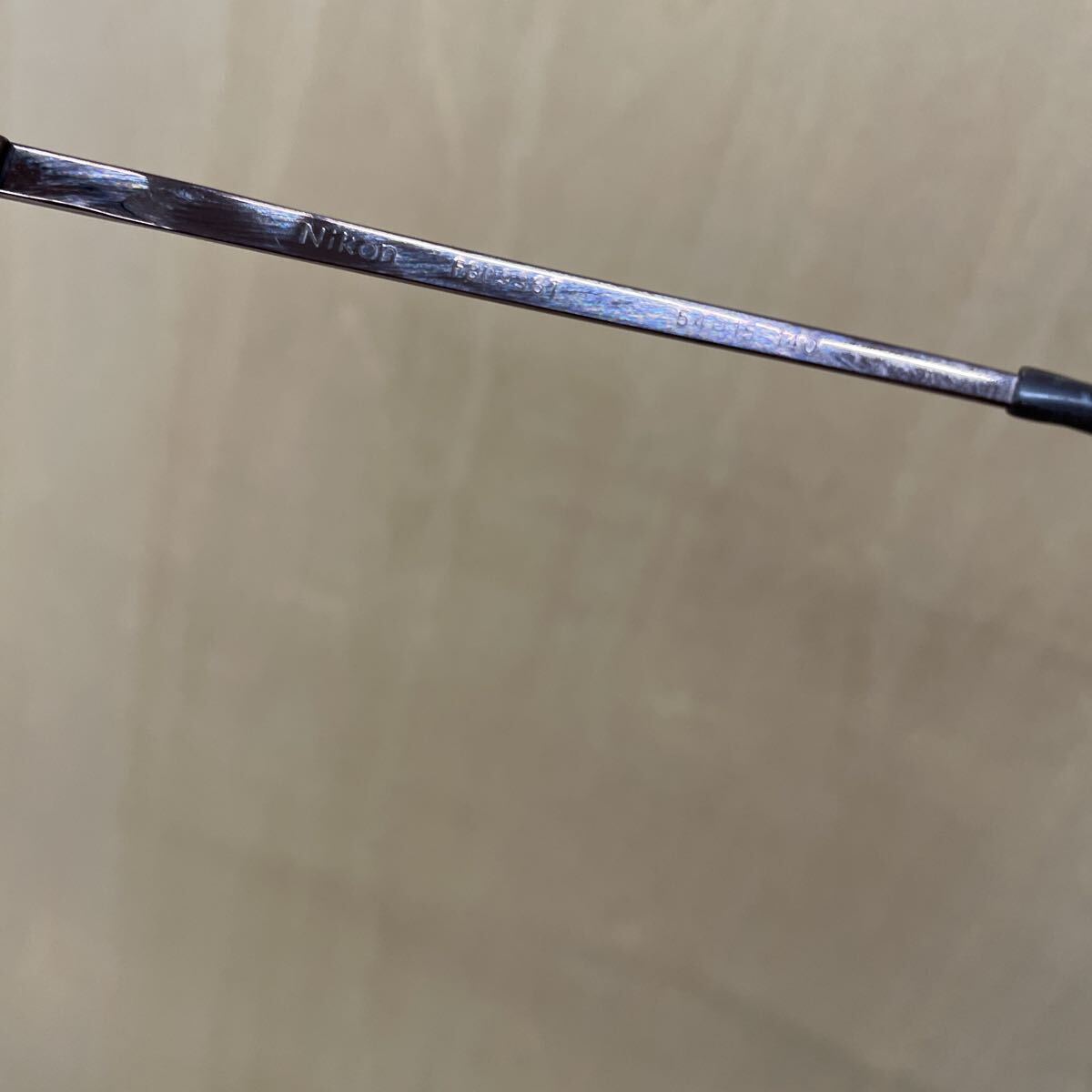 訳アリ 中古 度入り 眼鏡 メガネ Nikon ニコン TITEX2 FB 0936T 54□15 140 Ti-P チタンP ツーブリッジ フルリム メタルフレーム レトロ _画像5