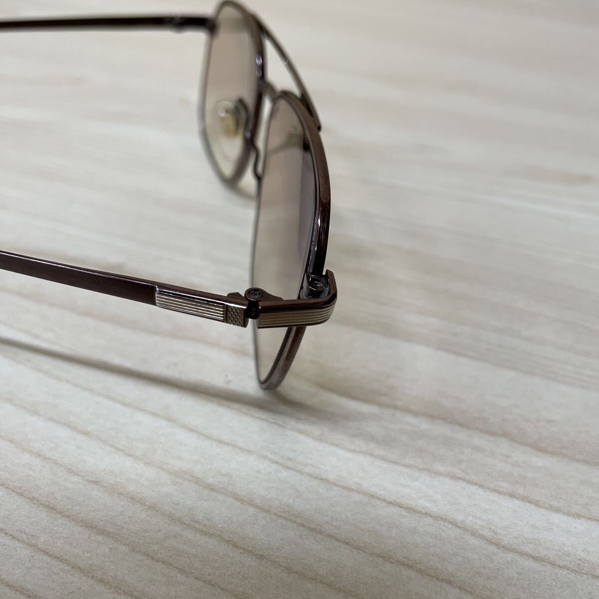 訳アリ 中古 度入り 眼鏡 メガネ Nikon ニコン TITEX2 FB 0936T 54□15 140 Ti-P チタンP ツーブリッジ フルリム メタルフレーム レトロ _画像7