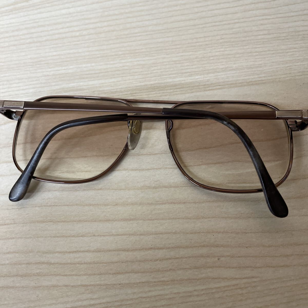 訳アリ 中古 度入り 眼鏡 メガネ Nikon ニコン TITEX2 FB 0936T 54□15 140 Ti-P チタンP ツーブリッジ フルリム メタルフレーム レトロ _画像9