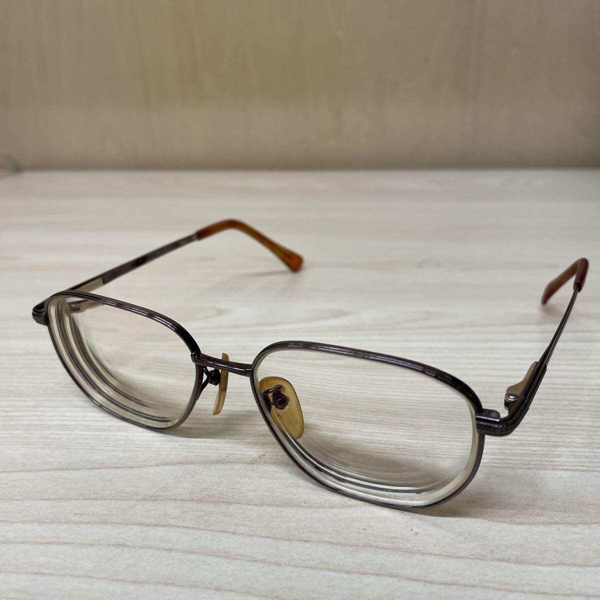 中古 度入り 眼鏡 メガネ SEIKO セイコー ELIOT EL-0880 52□16 140 TITAN Ti-P チタンP フレームJAPAN フルリム チタンフレーム レトロ _画像1