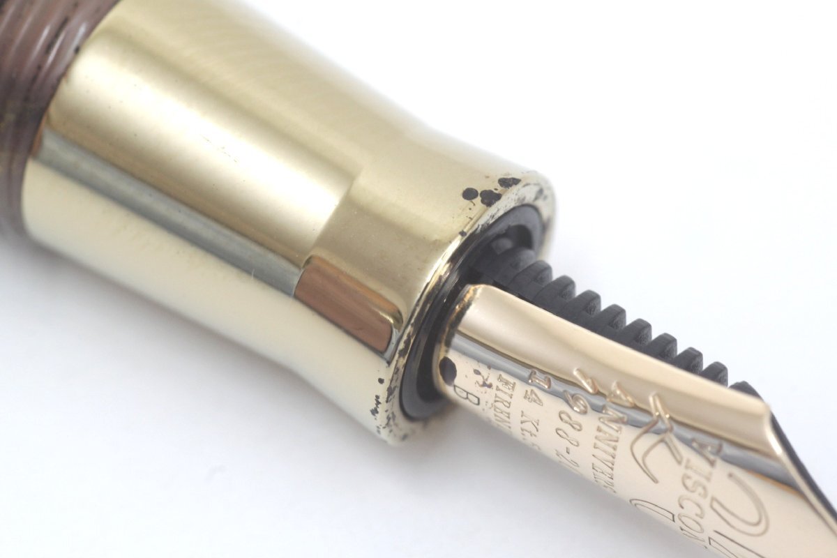1S190☆ ヴィスコンティ VISCONTI ☆ 万年筆 RAGTIME ラグタイム 創立20周年 ペン先14K 美品【ニューポーン】_画像8