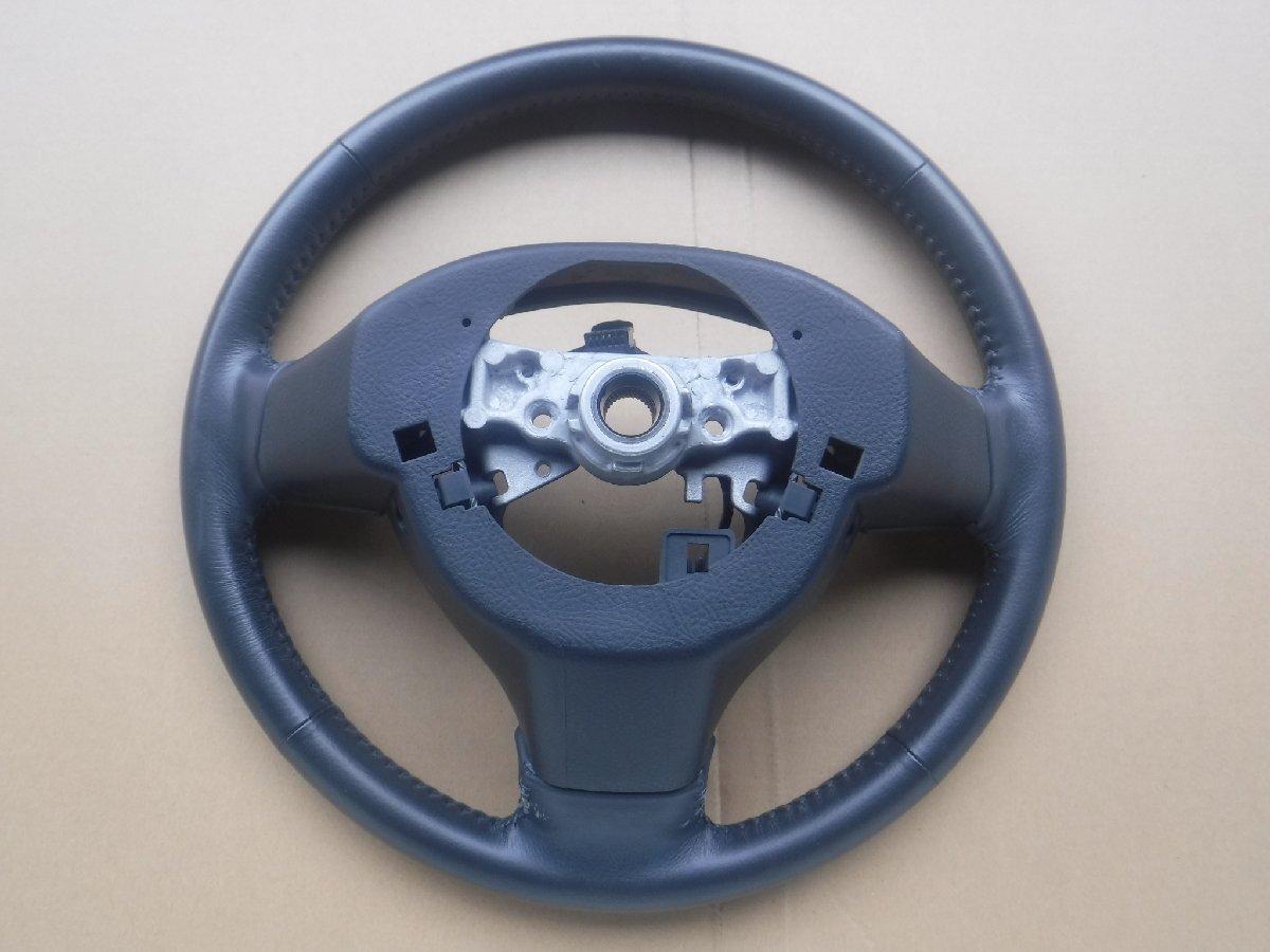 L275S ミラ カスタムRS ハンドル ステアリング 革巻き 23年 酷い 擦れ 無し ホイール 純正 ダイハツ_画像6