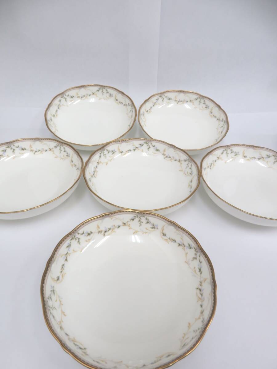 ●○90646 Noritake ノリタケ プレート シエラモレナ Sierramorema 6枚 ボウル 深皿 洋食器 金彩 取り皿○●_画像1