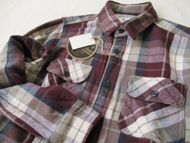 ALCARZA【ヘビーフランネルチェックシャツ】羽衣シャツ/ネルシャツ・ワークシャツ　629-00　60）BROWN　XLサイズ_画像3