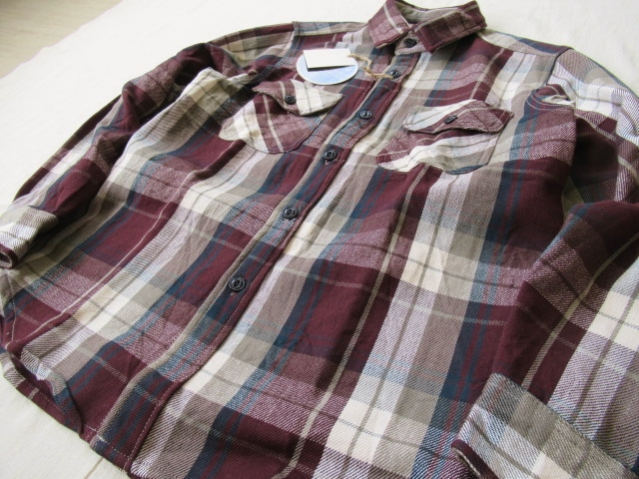 ALCARZA【ヘビーフランネルチェックシャツ】羽衣シャツ/ネルシャツ・ワークシャツ　629-00　60）BROWN　XLサイズ_画像8