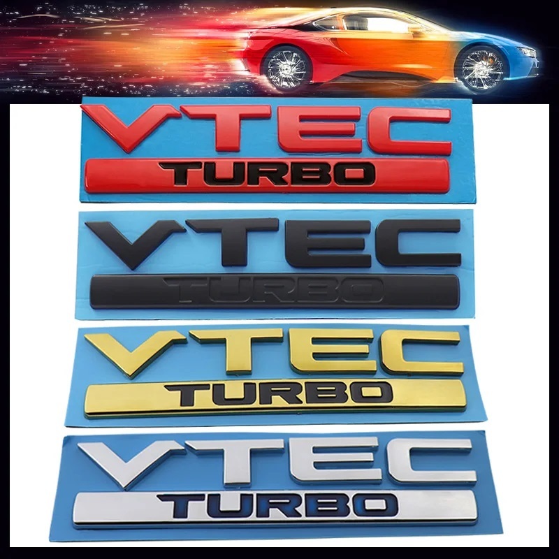 【ゆうパケット送料込】VTEC TURBO 3Dエンブレム メッキシルバー 横15cm×縦4.3cm×厚さ5mm ⑥ ホンダ シビック タイプR ヴェゼル ジェイド_画像3