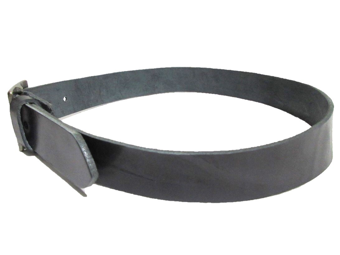 栃木レザーベルト(黒)アンティークゴールド鍍金バックル 40mm幅 一枚革_画像3