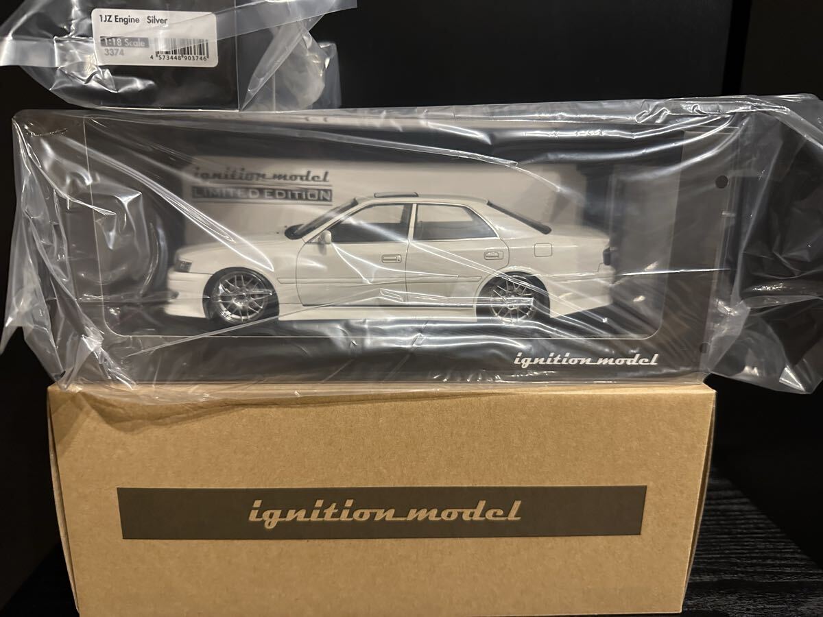 [限定] 1/18 IG3313 VERTEX JZX100 Chaser Pearl White With Engine イグニッションモデル ignition model TOYOTA チェイサー エンジン 1JZ_画像2