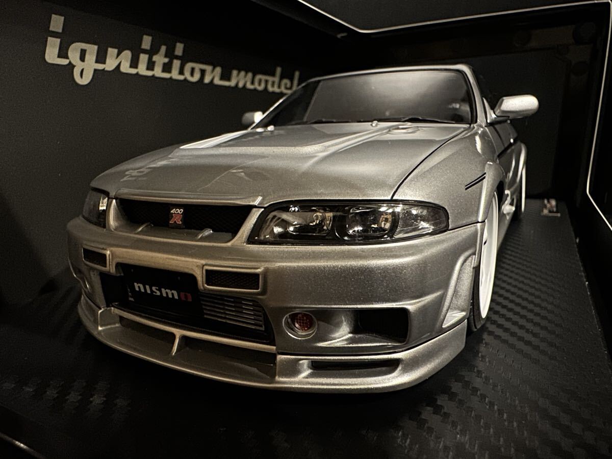 [新品] 1/18 IG3654 NISMO 400R BCNR33 Silver イグニッションモデル ignition model NISSAN SKYLINE GT-R R33 ニスモ 松田次生_画像2