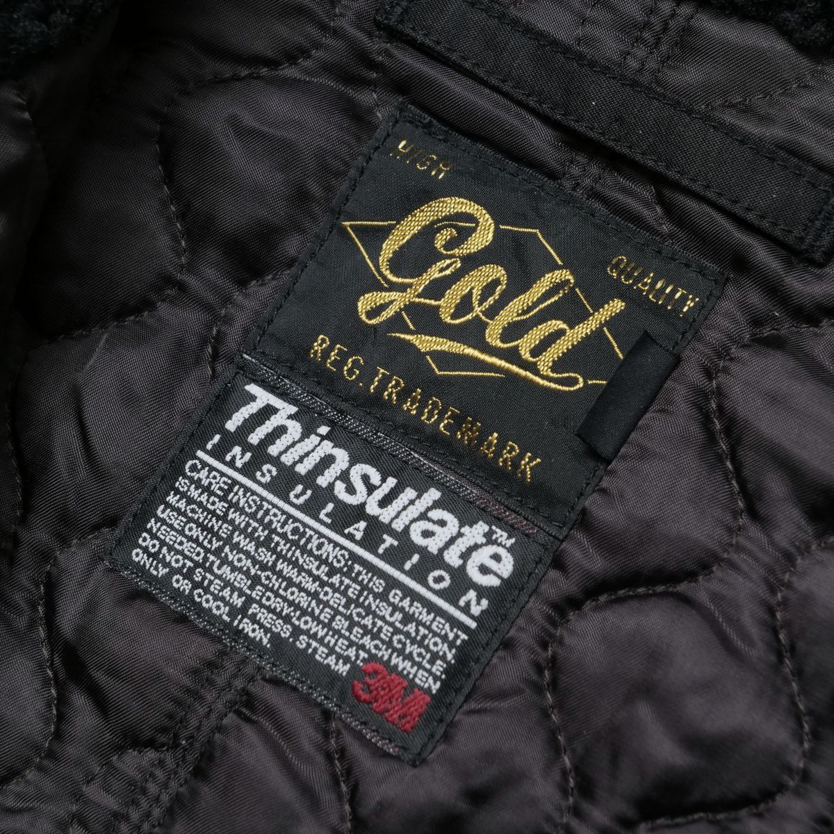 TI7973▽東洋エンタープライズ GOLD ゴールド メンズ38 N-3B ジャケット GL12430 撥水性 ジップアップ ブルゾン ブラック系_画像9