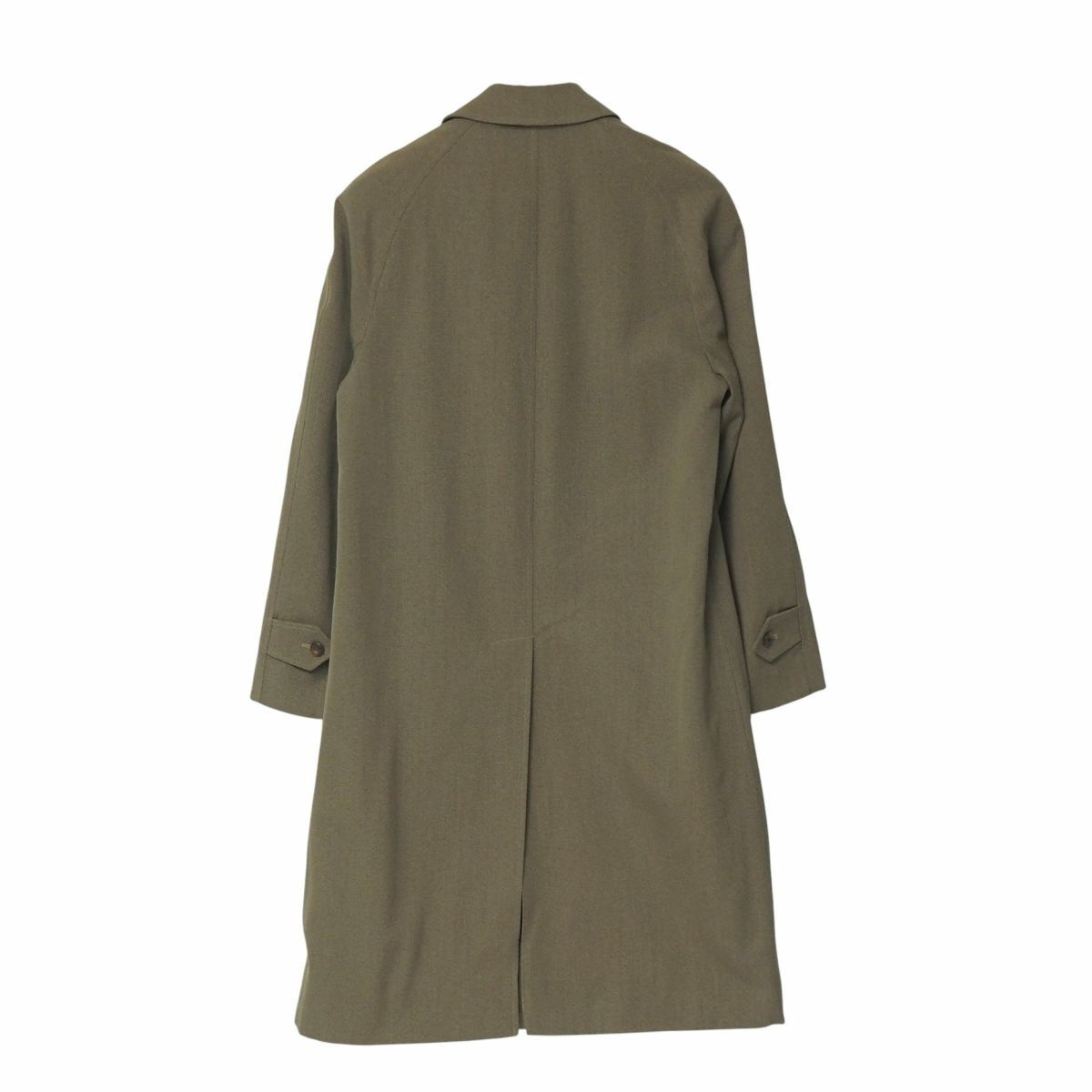 MH5702+イングランド製*80s*ヴィンテージ*Burberrys/バーバリー*メンズ44*ステンカラーコート/ロング*BURELLA*ウールギャバジン*カーキ系_画像2