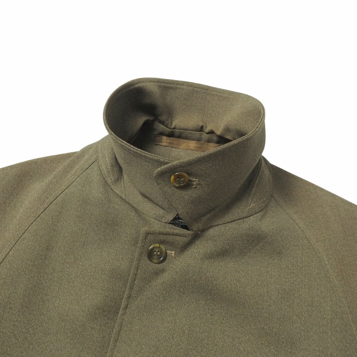 MH5702+イングランド製*80s*ヴィンテージ*Burberrys/バーバリー*メンズ44*ステンカラーコート/ロング*BURELLA*ウールギャバジン*カーキ系_画像5