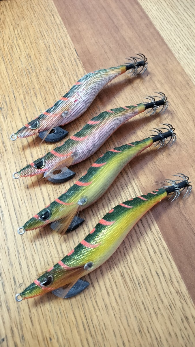 クロノ クリックス プロスペック 3.0号 エギ ディープインパクト ゴールド レッド セット カンジ _画像1