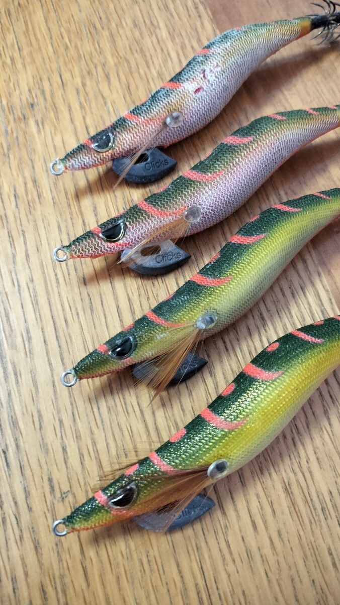 クロノ クリックス プロスペック 3.0号 エギ ディープインパクト ゴールド レッド セット カンジ _画像2