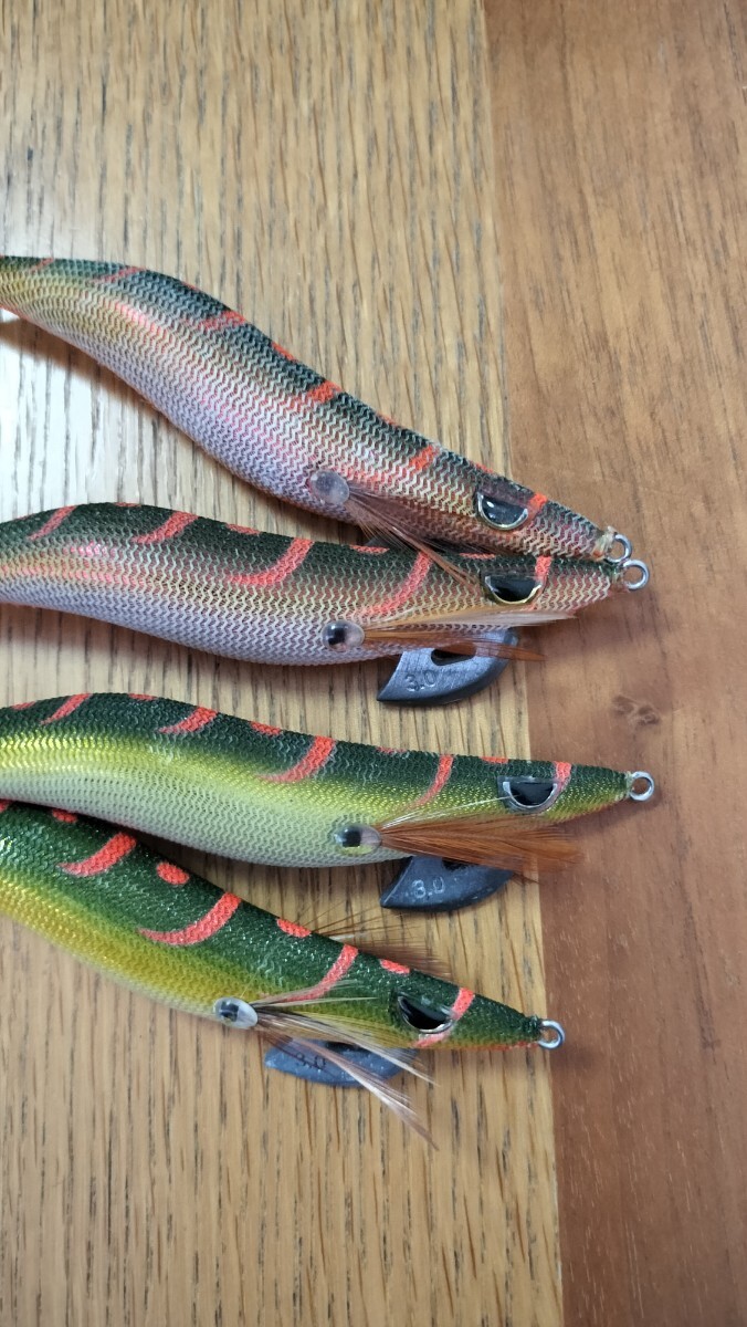 クロノ クリックス プロスペック 3.0号 エギ ディープインパクト ゴールド レッド セット カンジ _画像4