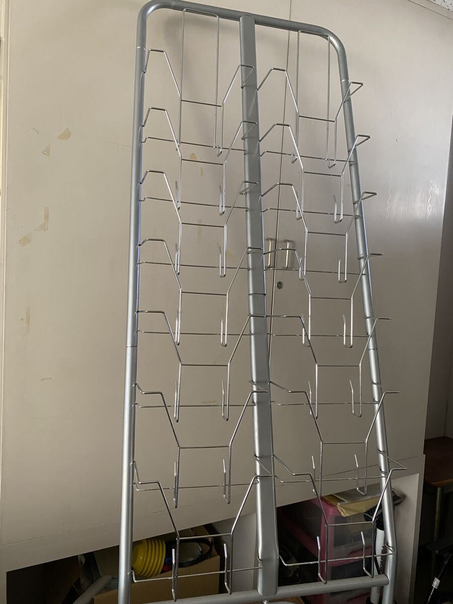 【中古美品】「スチール製マガジンラック（マガジンスタンド）7段×2列」_画像1