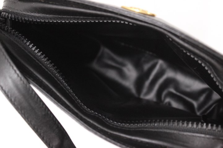 ○CELINE/セリーヌ マカダム スエード ショルダーバッグ ブラック【本物保証出品】ヴィンテージ_画像7