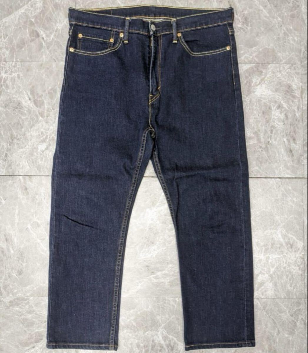 濃紺 LEVI'S デニム リーバイス 510 140周年記念 デニム ジーンズ アメカジ パンツ W34L32 インディゴ パンツ ストレート_画像1