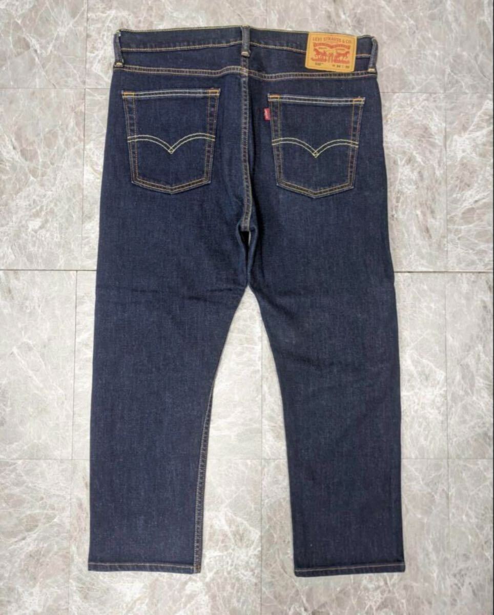 濃紺 LEVI'S デニム リーバイス 510 140周年記念 デニム ジーンズ アメカジ パンツ W34L32 インディゴ パンツ ストレート_画像2