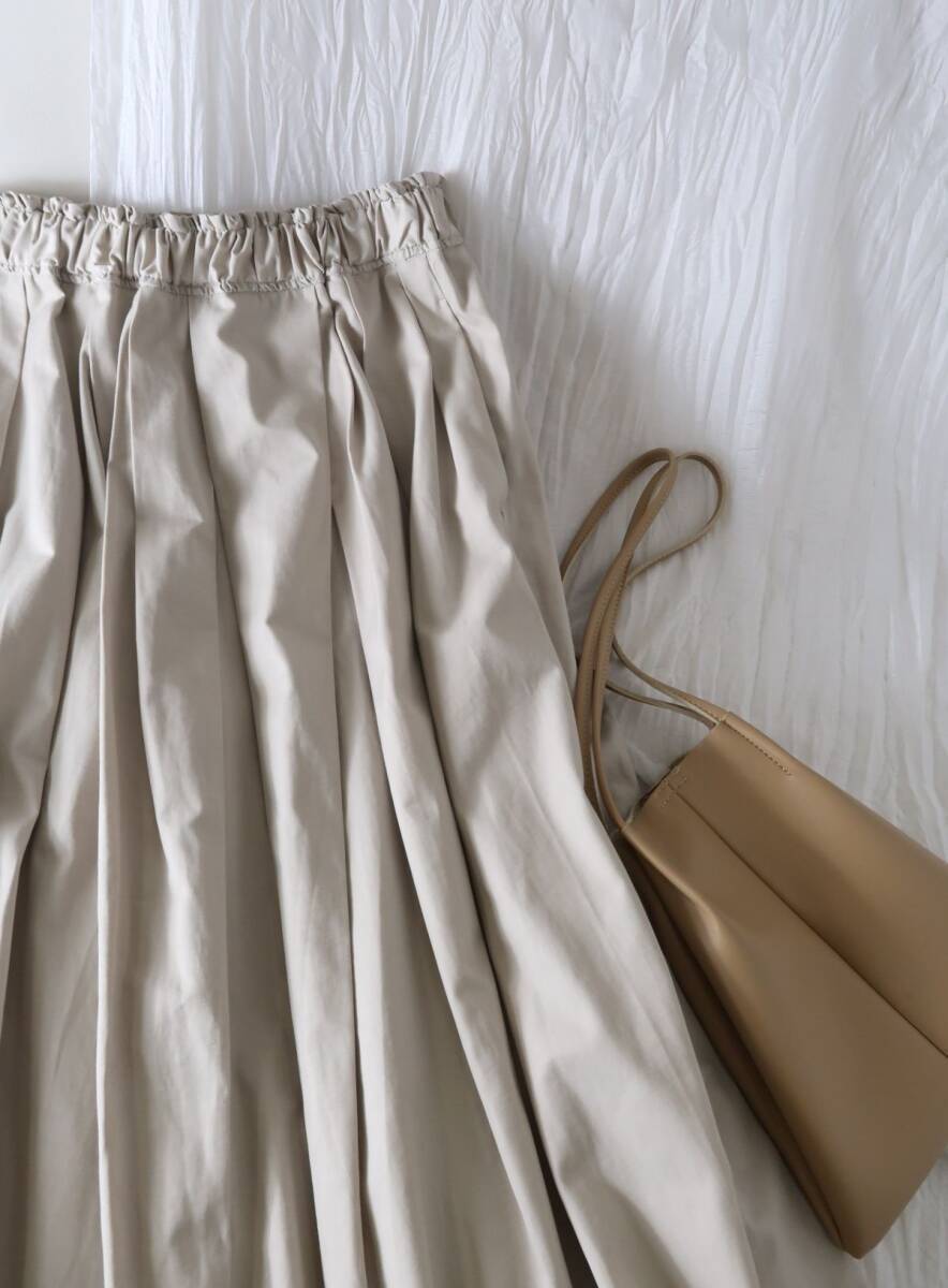 1.9万☆フレームワーク FRAMeWORK☆洗える ランダムタックボリュームスカート 38サイズ 日本製☆A-O 5594_画像4