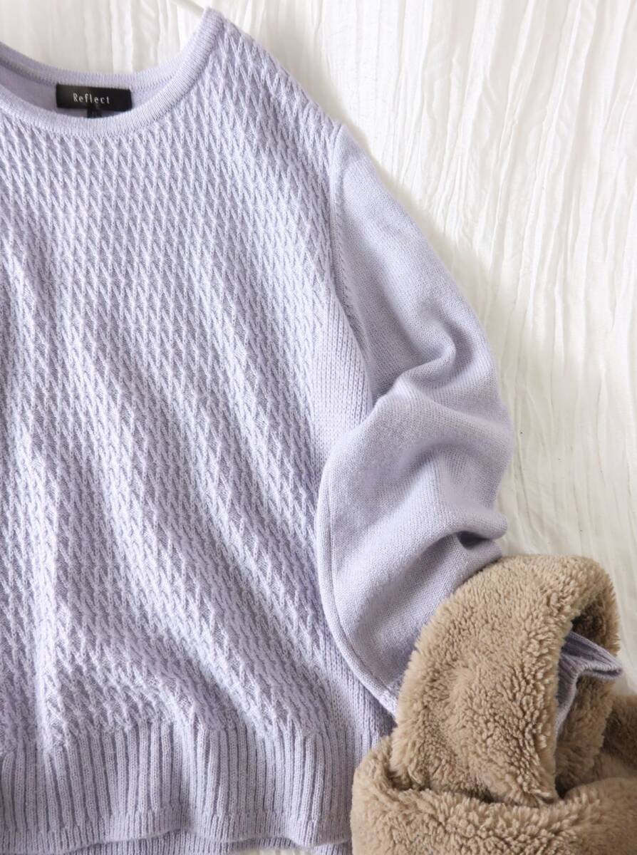 リフレクト Reflect☆洗える ラメプルオーバーニット 11サイズ 日本製☆R-O 5980_画像2
