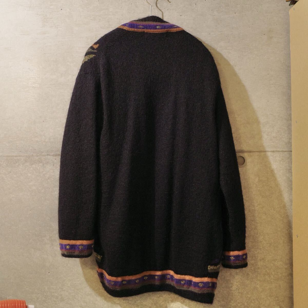 古着のカーディガン 個性 柄 オーバーサイズ 古着 ペイズリー_画像2