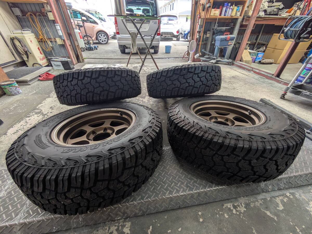 #RAYS TE37XT bronze PCD139.7×6 дыра 17×8.5jj -10(RIM84mm это серии самый глубокий обод ) прекрасный товар & Geolandar X-AT LT275/70/17 Kyoto из