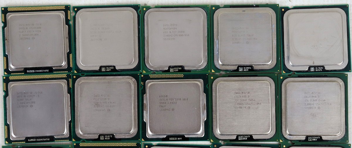 P◆ジャンク品◆PCパーツ 35個 『プロセッサ(CPU) インテル/Intel シリーズ Core 2 Duo E8400・Quad Q9500・Pentium Dual-Core E2180 他』_画像2