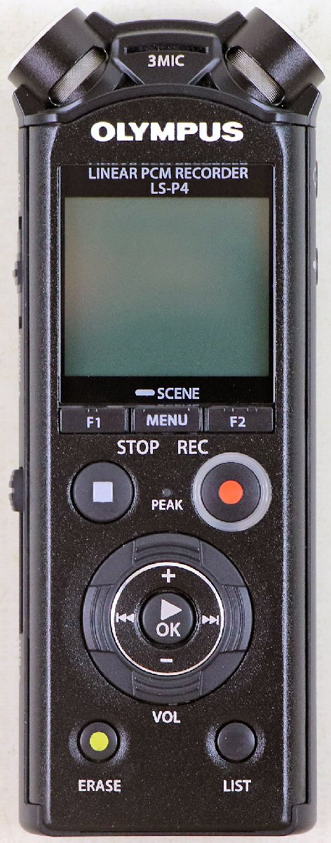 S●中古品●オーディオ機(jī)器 『リニアPCMレコーダー LS-P4』 OLYMPUS/オリンパス ハイレゾ対応 3マイクシステムTRESMIC搭載 ※箱/説明書欠品