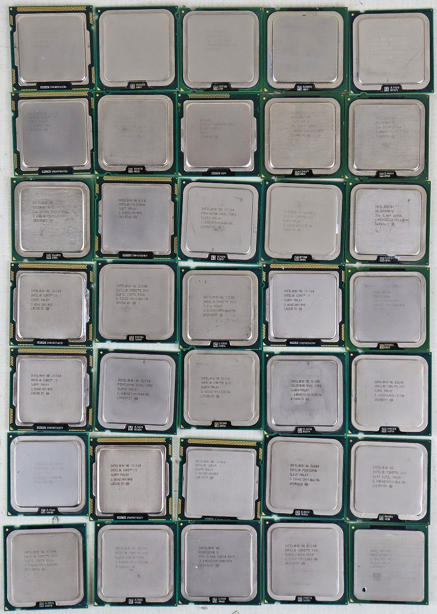 P◆ジャンク品◆PCパーツ 35個 『プロセッサ(CPU) インテル/Intel シリーズ Core 2 Duo E8400・Quad Q9500・Pentium Dual-Core E2180 他』_画像1