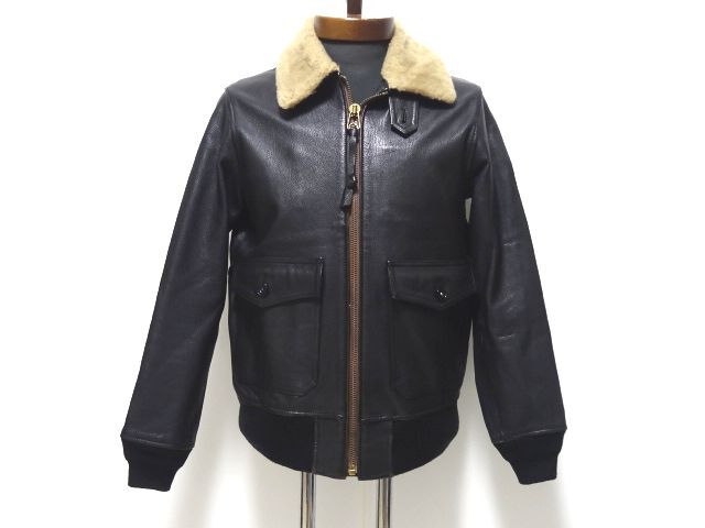SQUOVAL G-1 LEATHER FLIGHT JACKET M size / スクオーバル レザー フライトジャケット 革ジャン メンズ_画像1